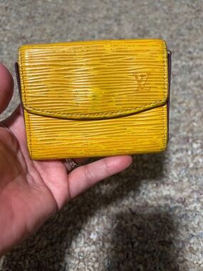 Louis Vuitton Yellow Epi Leather Small CoinWallet